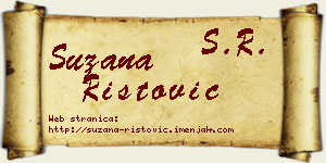 Suzana Ristović vizit kartica